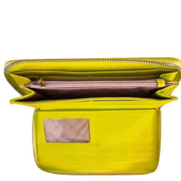 Steve Madden Zipper Box Wallet Lemon color - Picture 3 of 3
